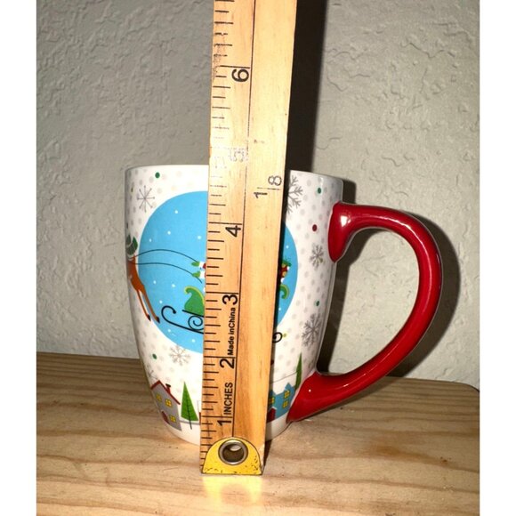 Santa Claus Christmas Ceramic Mug With Red Handle - Picture 2 of 4